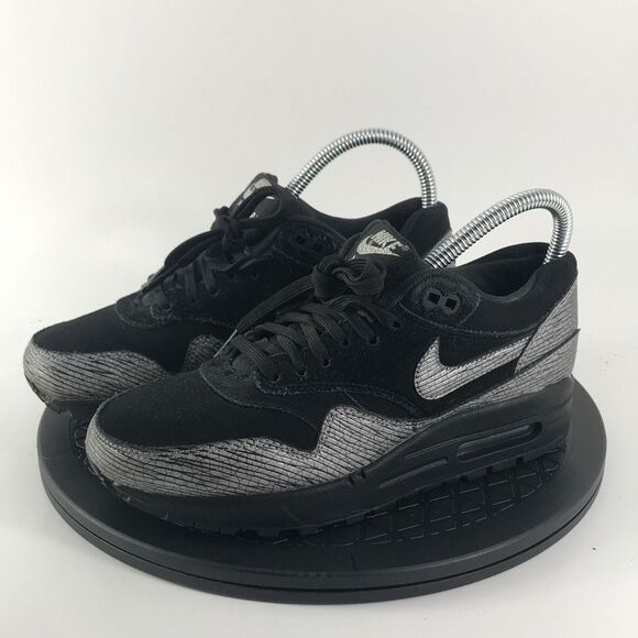 Nike Air Max 1 Premium Black Metallic Running Shoes 454746-005 Women’s Size 5.5 - Picture 1 of 12